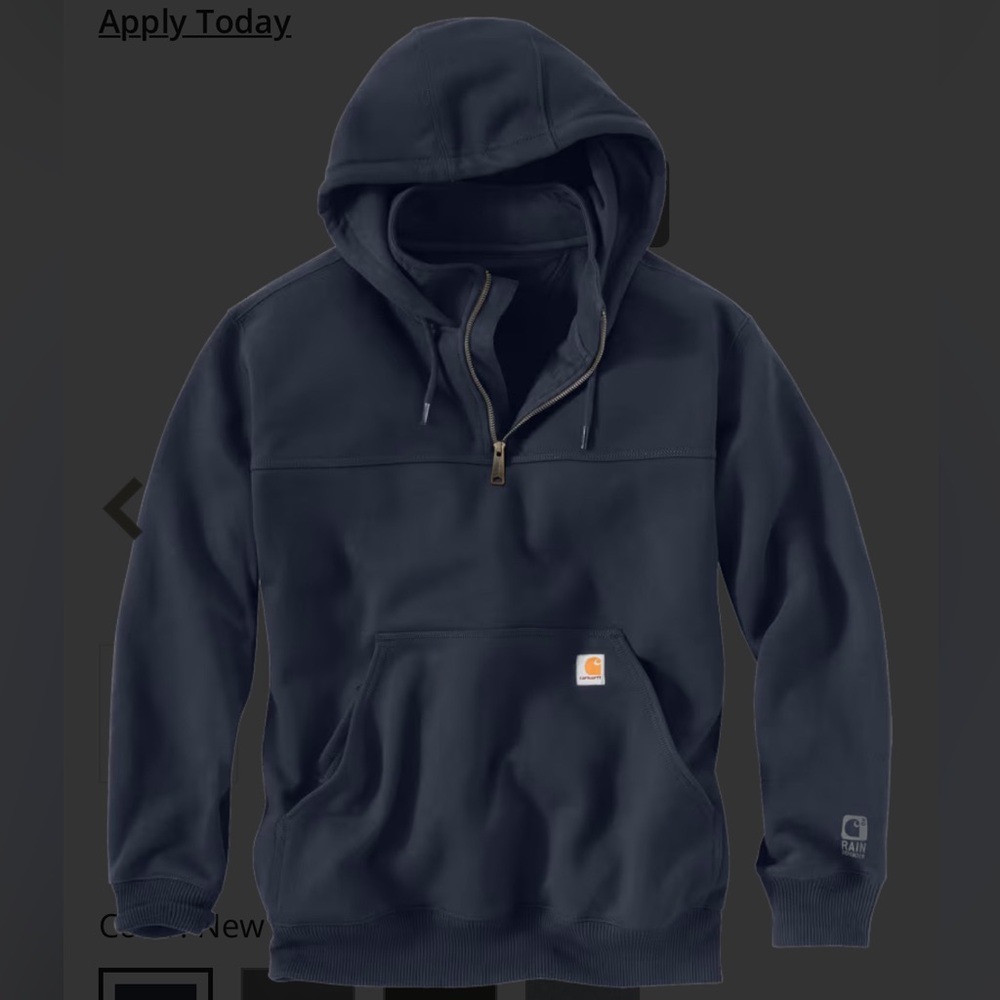 Carhartt Rain Defender Loose-Fit Heavyweight Quarter-Zip Hooded Long-Sleeve